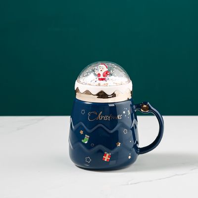 Céramique émail tumbler ensemble tasse rouge pour cadeau de Noël tasse de café fonction de lait d'eau