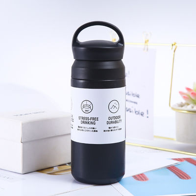 Retour à l' école Bouteilles isolées en acier blanc 500 ml Bouteille à vide avec poignée