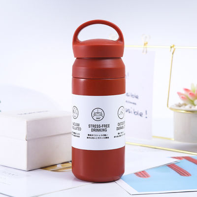 Retour à l' école Bouteilles isolées en acier blanc 500 ml Bouteille à vide avec poignée