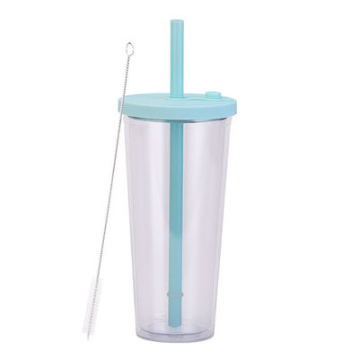 Retour à l'école Occasion isolé double design mural 24 OZ tasse en plastique avec logo personnalisé et couvercles