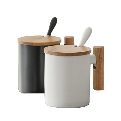 Coupe de tasse en céramique durable avec couvercle et logo personnalisé pour les amateurs de thé en taille 0,5 kg