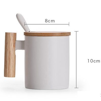 Coupe de tasse en céramique durable avec couvercle et logo personnalisé pour les amateurs de thé en taille 0,5 kg