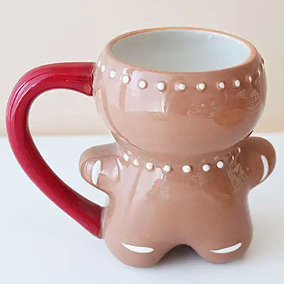 Une tasse de lait en céramique de Noël écologique de 300 ml avec un design de tasse de thé en 3D