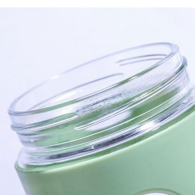 Office 500 ml Bouteille d'eau en verre à logo personnalisé avec manchon en plastique