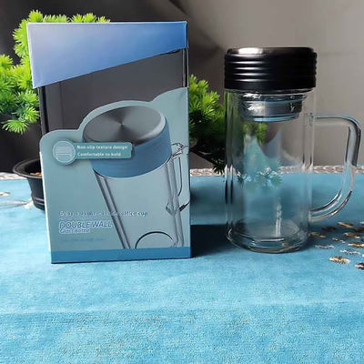 Bureau doit avoir une tasse de verre à haute teneur en borosilicate avec filtre modèle de produit HBL-400B-46