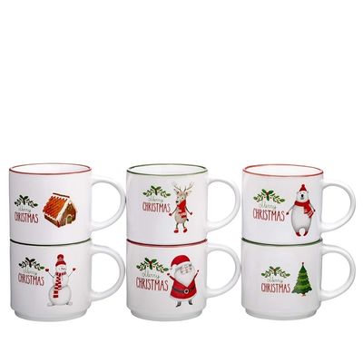 Une tasse de café de Noël en céramique Funky Cherchez un merveilleux cadeau pour la maison Capacité 14 oz