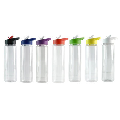 25 oz Tritan Coupe en plastique écologique Portable coloré sans BPA Bouteille de shaker sportif clair avec paillettes à rouleaux