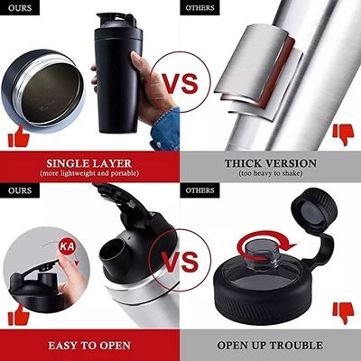 Garder la boisson chaude froide 6-12 heures 700 ml Grande capacité Logo personnalisé Bouteille de shaker de fitness