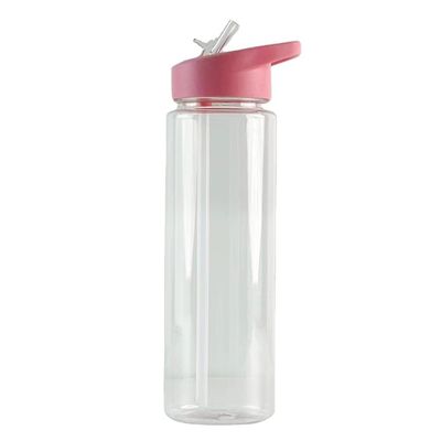 Coupe en plastique Tritan de couleur personnalisée 500ml 700ml Bouteille d'eau sans BPA avec paille de roulement