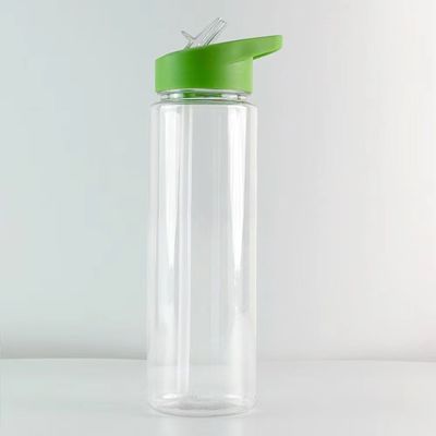 Coupe en plastique Tritan de couleur personnalisée 500ml 700ml Bouteille d'eau sans BPA avec paille de roulement