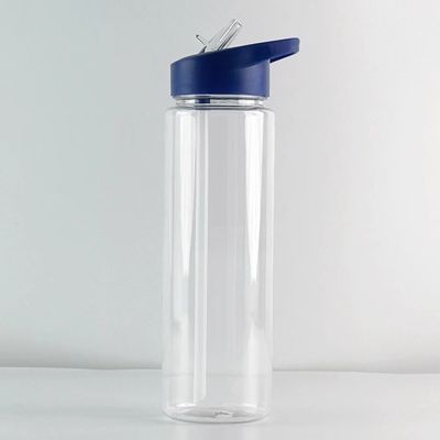 Coupe en plastique Tritan de couleur personnalisée 500ml 700ml Bouteille d'eau sans BPA avec paille de roulement