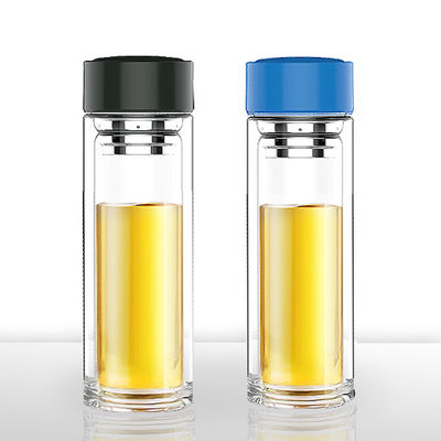 Bouteille d'eau en verre avec filtre à thé