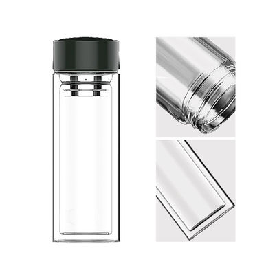 Bouteille d'eau en verre avec filtre à thé