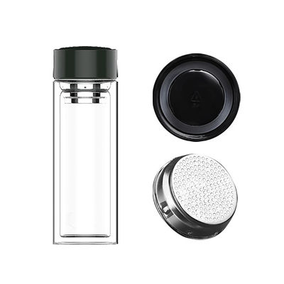 Bouteille d'eau en verre avec filtre à thé