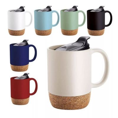 Couleur noire mate Glaçage céramique bouchon fond tasses de café avec logo personnalisé