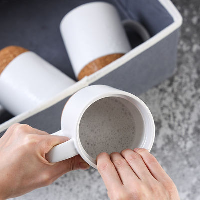 Couleur noire mate Glaçage céramique bouchon fond tasses de café avec logo personnalisé