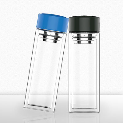 Bouteille d'eau recyclable avec couvercle Eco-friendly Durable Logo personnalisable Bouteille en verre