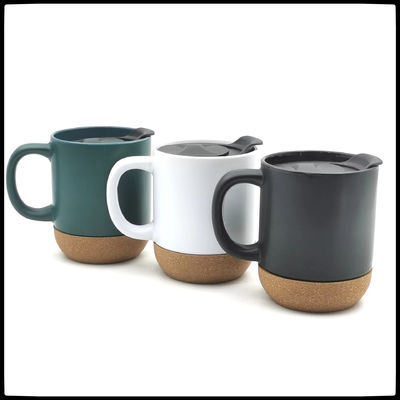 Logo personnalisé 15 oz tasse de café en porcelaine sublimation avec fond en bois tasse de lait en céramique noire