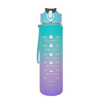 Matériau PC Direct 30 oz Paillettes de sport en plein air colorées Bouteilles d'eau avec horodatage