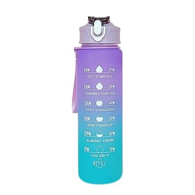 Matériau PC Direct 30 oz Paillettes de sport en plein air colorées Bouteilles d'eau avec horodatage