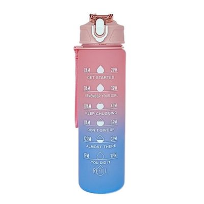 Matériau PC Direct 30 oz Paillettes de sport en plein air colorées Bouteilles d'eau avec horodatage