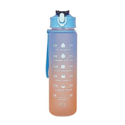 Matériau PC Direct 30 oz Paillettes de sport en plein air colorées Bouteilles d'eau avec horodatage