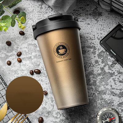 Livraison directe 500 ml de tasse de café isolée sous vide en acier inoxydable avec motif sur mesure