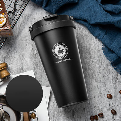 Livraison directe 500 ml de tasse de café isolée sous vide en acier inoxydable avec motif sur mesure