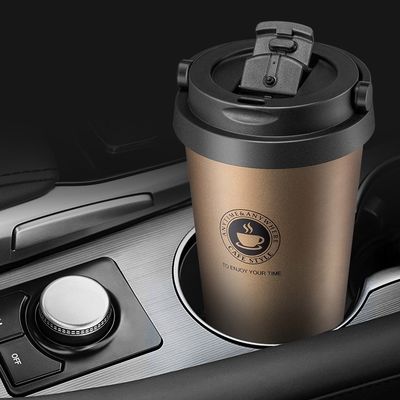 Livraison directe 500 ml de tasse de café isolée sous vide en acier inoxydable avec motif sur mesure