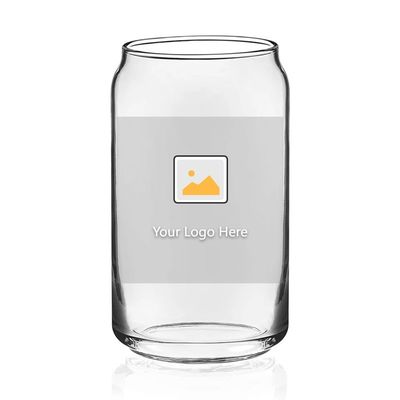 16 oz tasse de café glacé bouteille de thé pop boîte de bière vin boisson tasse en verre avec paille en verre