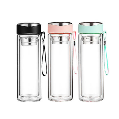 Bouteille d'eau en verre sans borosilicate BPA pour le café, le thé, la bière et le jus