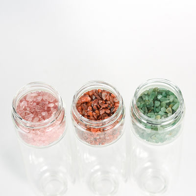 Bouteille d'eau en verre de design professionnel avec cristal et pierres précieuses Capacité 500ml
