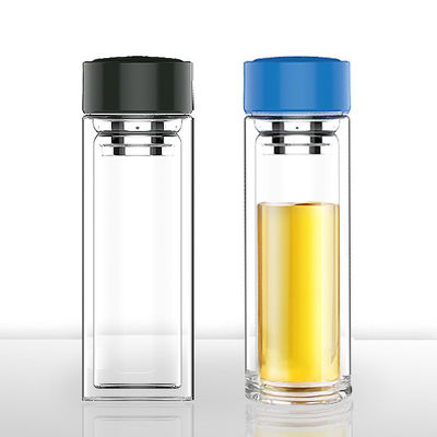 Logo personnalisé Sublimation verre Bouteille d'eau potable 320ml Capacité large bouche transparente