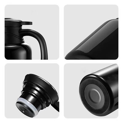 Bouilloire chaude noire compacte et pratique de 1500 ml pour une isolation à long terme