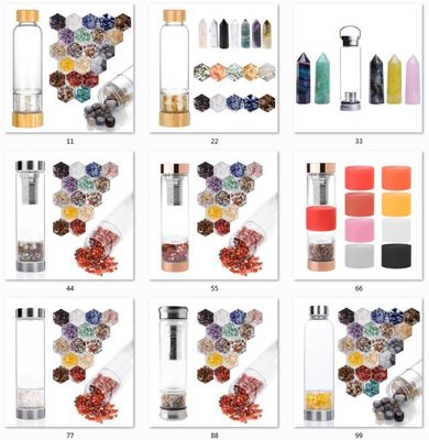 Offres d'affaires Bouteille d'eau cristalline de 500 ml et pierres de design attrayantes