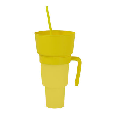 Coupe à boire carrée de 1L Portable étanche à fuite tasses de café réutilisables à la paille et colorées