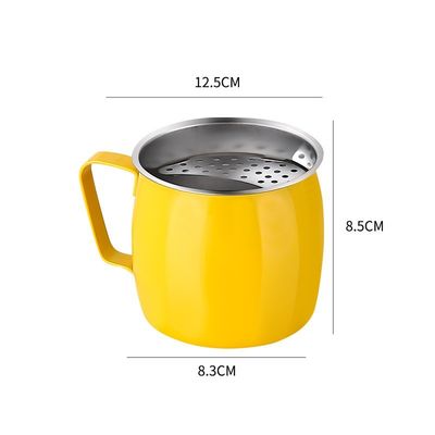 Coupe de thé en acier inoxydable 304 Design créatif pour la personnalisation du logo et le filtre du croissant