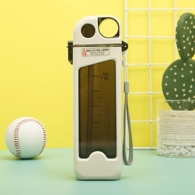 Coupe de sport personnalisée avec paille et capacité ligne 350ml Bouteille d'eau en plastique carré