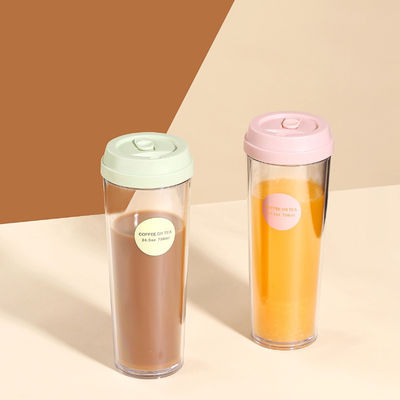 Bouteille en plastique à double paroi à isolation thermique 4 tailles