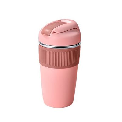 350 ml 480 ml mignon tasse de voyage à double paroi café isolé tumbler vide tasse thermique avec paille
