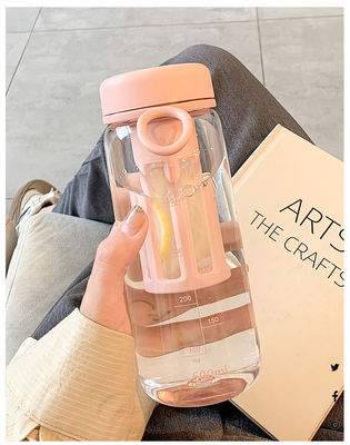 450ml/600ml PC Coupe en plastique étanche à fuite Logo personnalisé Bouteille d'eau de sport avec filtre à thé