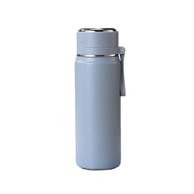 Conception contemporaine Bouteille d'eau sportive à double paroi sans BPA avec poignée