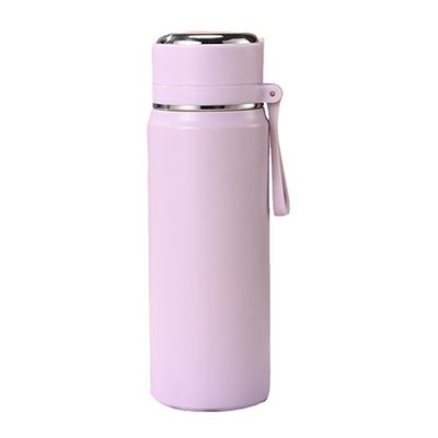 Conception contemporaine Bouteille d'eau sportive à double paroi sans BPA avec poignée
