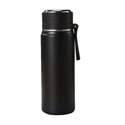 Conception contemporaine Bouteille d'eau sportive à double paroi sans BPA avec poignée