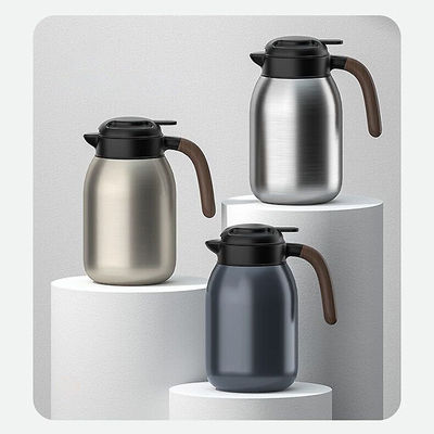 2000ml Capacité Manche en acier inoxydable Goutte d'isolation Goutte à thé Goutte à café Bouilloires à eau chaude Bouteilles sous vide