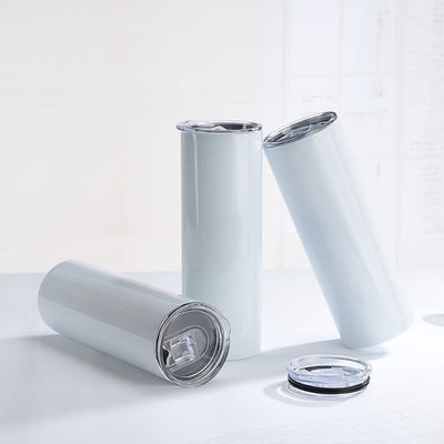 Choix à double paroi en acier inoxydable sous vide isolé 20oz 30oz droit mince sublimation tumbler avec paille