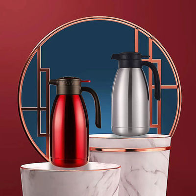 Bouilloire électrique à vide Pot de café en acier inoxydable 2.0L double couche Logo personnalisé