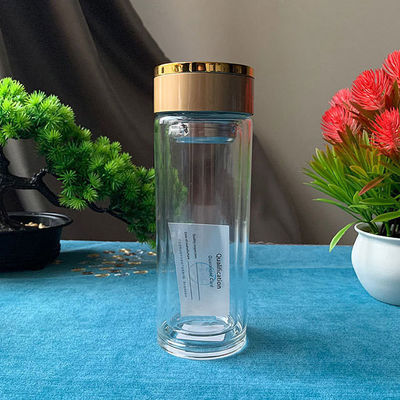 Boissons en verre écologiques de 300 ml de capacité, bouteilles d'eau en vrac sur mesure avec logo
