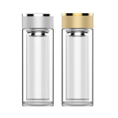 Boissons en verre écologiques de 300 ml de capacité, bouteilles d'eau en vrac sur mesure avec logo