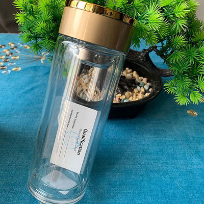 Boissons en verre écologiques de 300 ml de capacité, bouteilles d'eau en vrac sur mesure avec logo